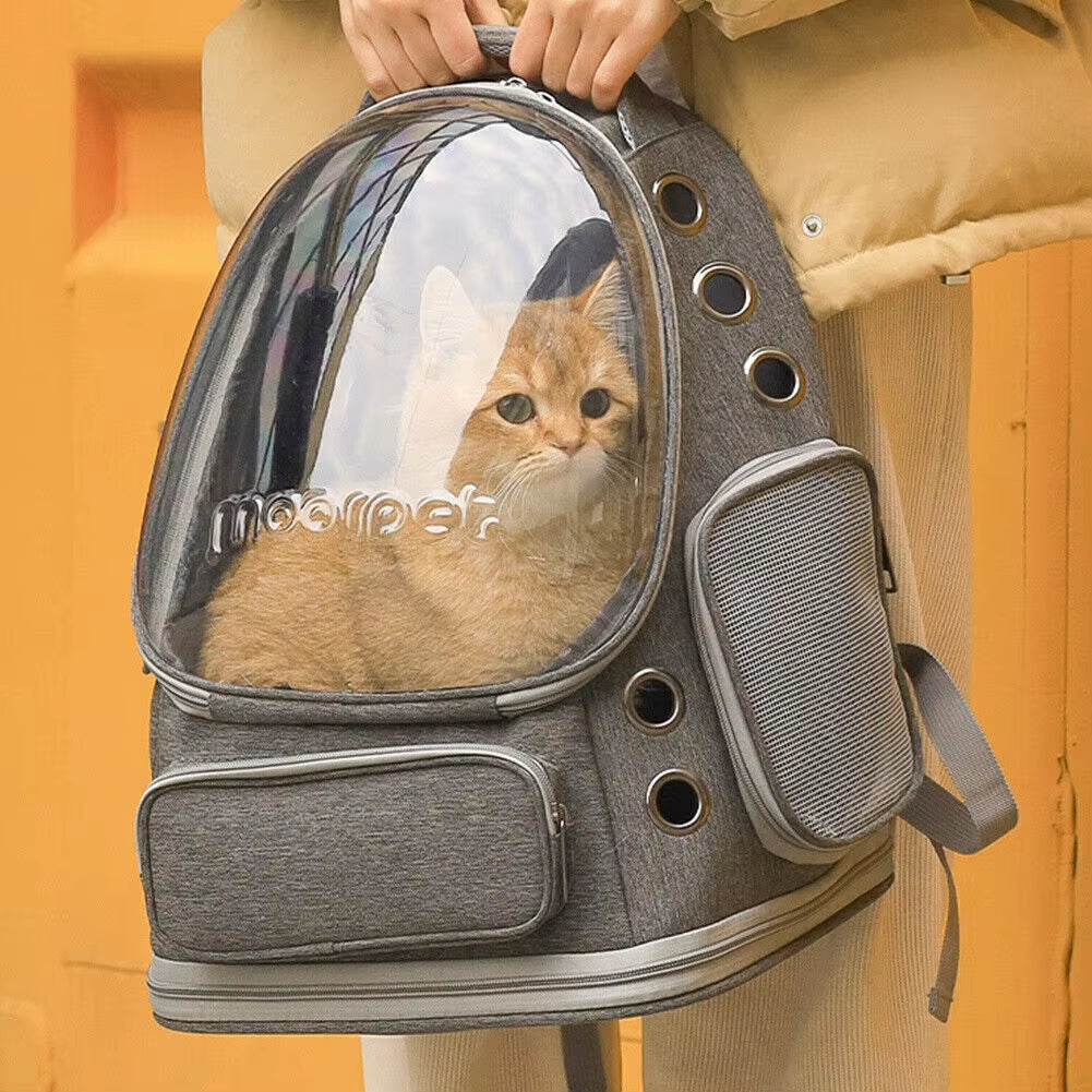 Astronaut Window Dog Cat Carrier Breathable Transparent Backpack Pet Travel Bag