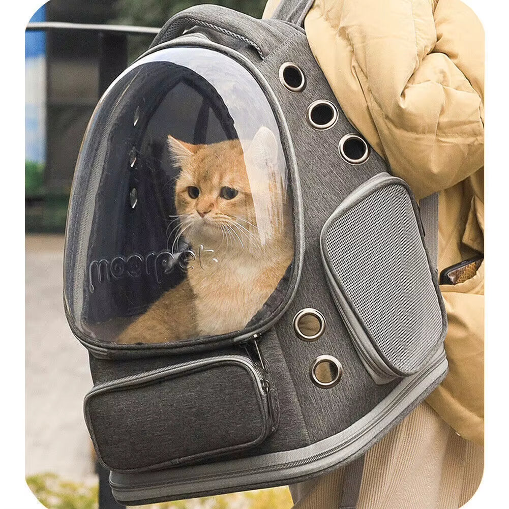 Astronaut Window Dog Cat Carrier Breathable Transparent Backpack Pet Travel Bag