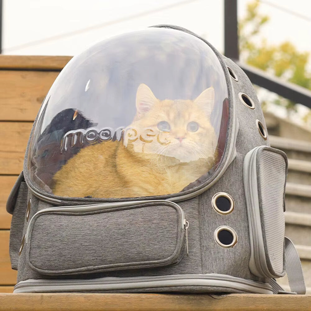 Astronaut Window Dog Cat Carrier Breathable Transparent Backpack Pet Travel Bag