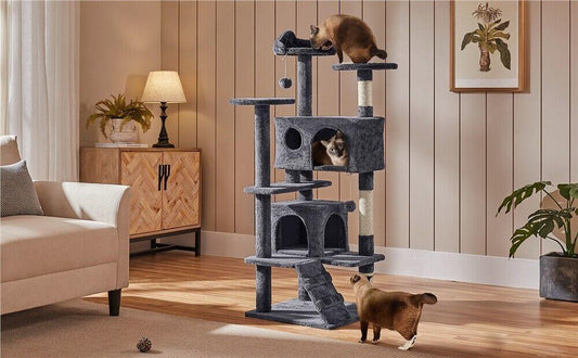 Cat Tree Cat Tower Cat Condo with Scratching Posts & Ladder for Cats Kittens